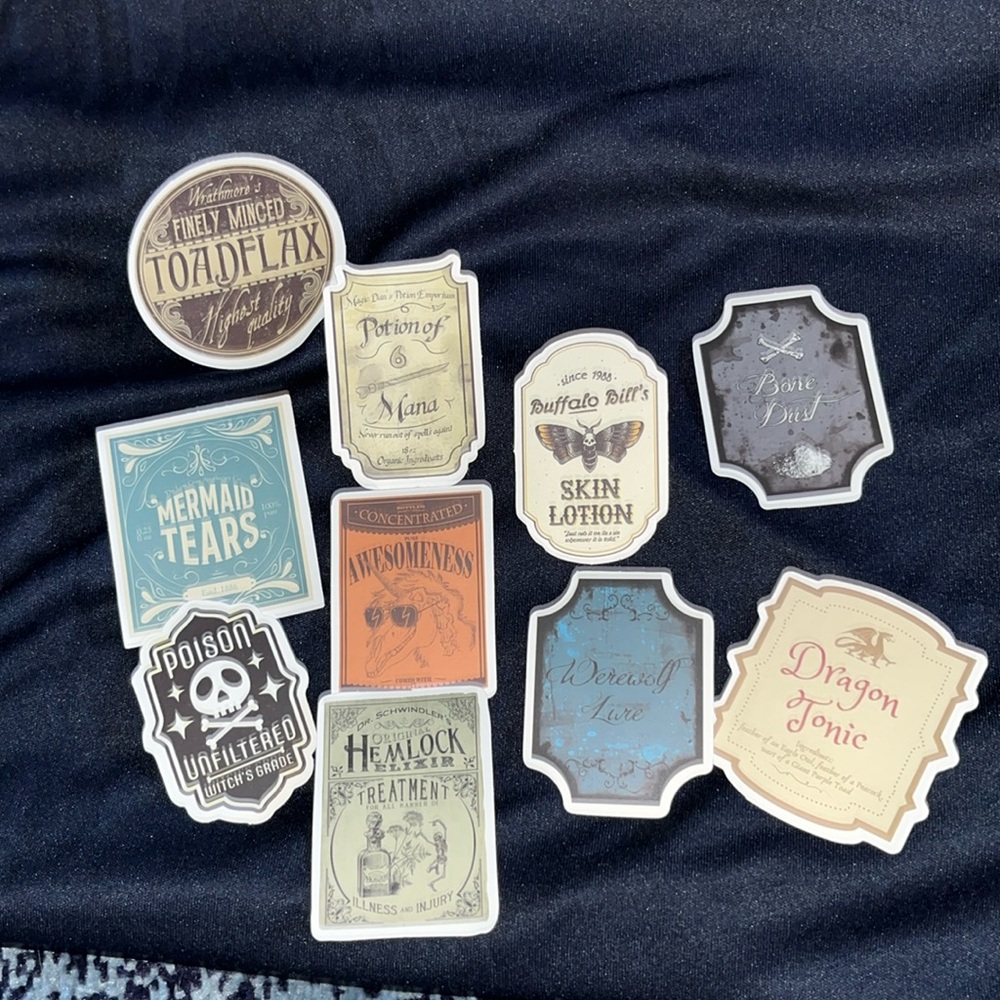 Potion sticker set & Character sticker set